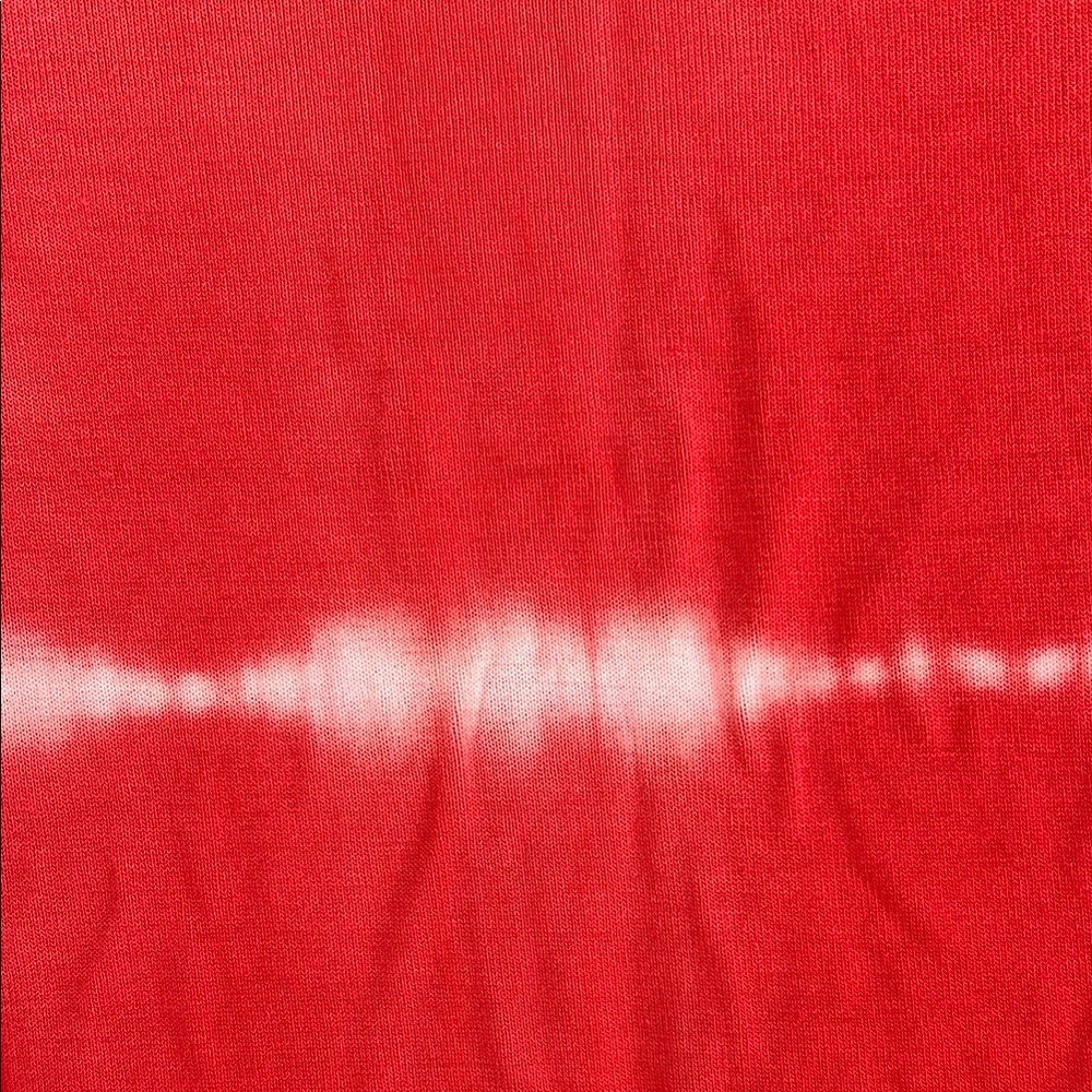 Orange Tie-Dye V-Neck Women's Top XL 3/4 Length Sleeve A symmetrical hem line. - Picture 6 of 6
